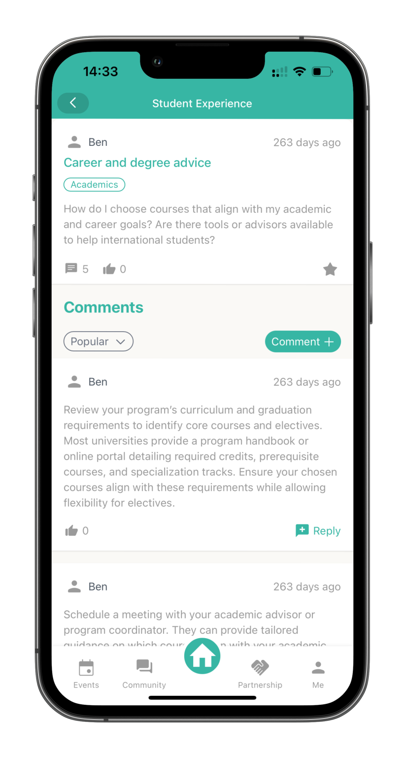 Community Engagement page